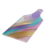 Abstract Roze Lila Turquoise Gold Snijplank (Hoek)