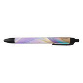 Abstract Roze Lila Turquoise Gold Zwarte Inkt Pen (Bodem)