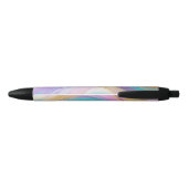 Abstract Roze Lila Turquoise Gold Zwarte Inkt Pen (Achterkant)