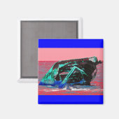 Abstract roze magneet (Voorkant / Achterkant)
