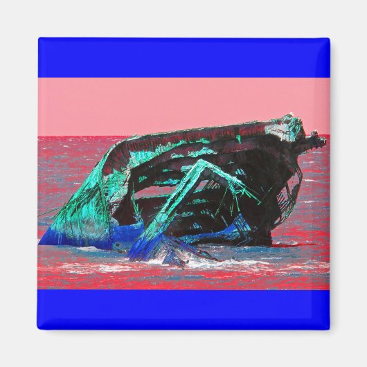 Abstract roze magneet (Voorkant)