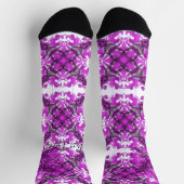 Abstract roze mandala, psychedelische vlinder sokken (Top)