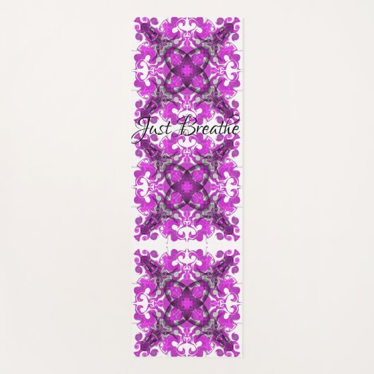 Abstract roze mandala, psychedelische vlinder, yogamat (Voorkant)