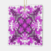 Abstract roze mandala, psychedelische vlinderdraf keramisch ornament (Links)