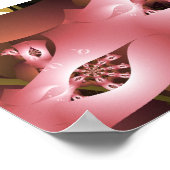 Abstract Roze Maskerade Masker Fractale Kunst Poster (Hoek)