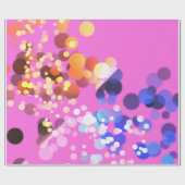 Abstract Roze met kleurrijke frontlichten Cadeaupapier (Vlak)