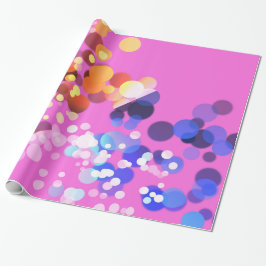 Abstract Roze met kleurrijke frontlichten Cadeaupapier