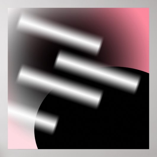 Abstract Roze met Lichtstralen AP0005 Poster (Voorkant)