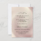Abstract Roze Metallic Roos Circle Formal Kaart (Voorkant)