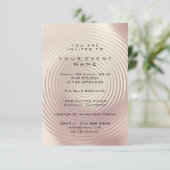 Abstract Roze Metallic Roos Circle Formal Kaart (Staand voorkant)