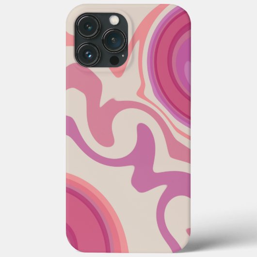 Abstract Roze Modern Swirls Plezier in Case-Mate iPhone Case (Achterkant)