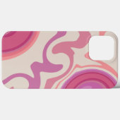 Abstract Roze Modern Swirls Plezier in Case-Mate iPhone Case (Achterkant (horizontaal))