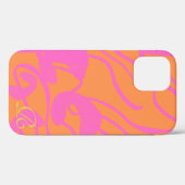 Abstract Roze Monogram Hoesje-Mate iPhone Case (Achterkant (horizontaal))