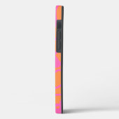 Abstract Roze Monogram Hoesje-Mate iPhone Case (Achterkant / Links)