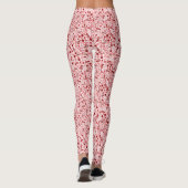 Abstract Roze naar Rode Lussen - Geen Tekst Optie Leggings (Achterkant)