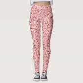 Abstract Roze naar Rode Lussen - Geen Tekst Optie Leggings (Voorkant)