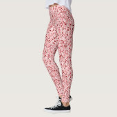 Abstract Roze naar Rode Lussen - Geen Tekst Optie Leggings (Links)