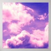 Abstract roze nebula Clouds Patroon Poster (Voorkant)
