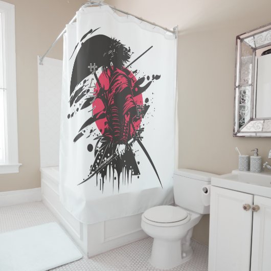 Abstract Roze Olifant Douchegordijn | Modern Bla (In situ)