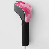 Abstract roze op roze  golfheadcover (Schuin)