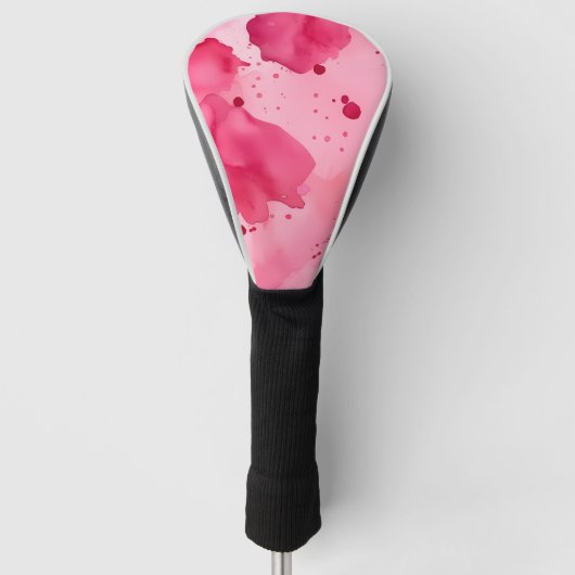 Abstract roze op roze  golfheadcover (Voorkant)