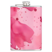 Abstract roze op roze heupfles (Voorkant)