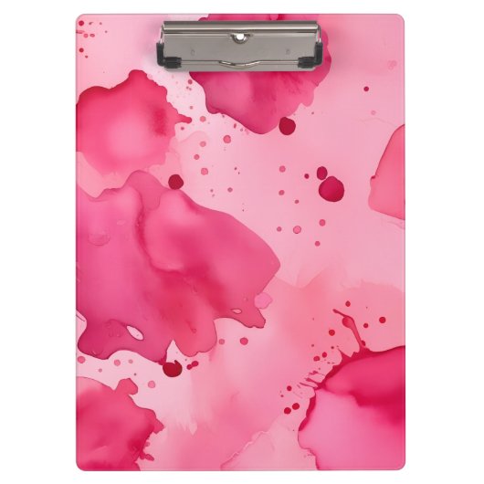 Abstract roze op roze  klembord (Voorkant)