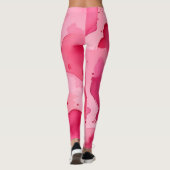 Abstract Roze op Roze Leggings (Achterkant)