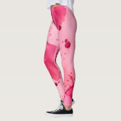 Abstract Roze op Roze Leggings (Links)