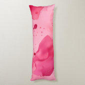 Abstract Roze op Roze Lichaamskussen (Achterkant (Verticaal))