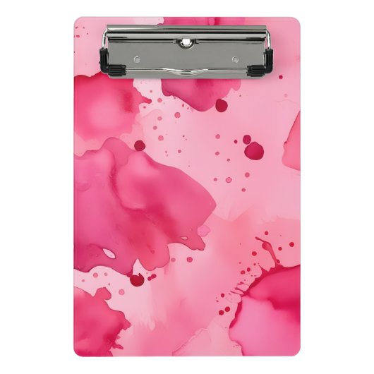 Abstract roze op roze mini klembord (Voorkant)