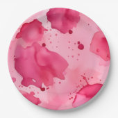 Abstract Roze op Roze Papieren Bordje (Voorkant)