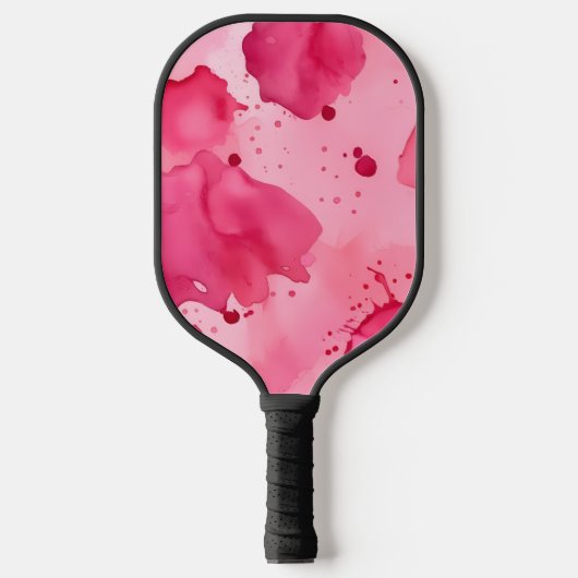 Abstract roze op roze pickleball paddle (Voorkant)
