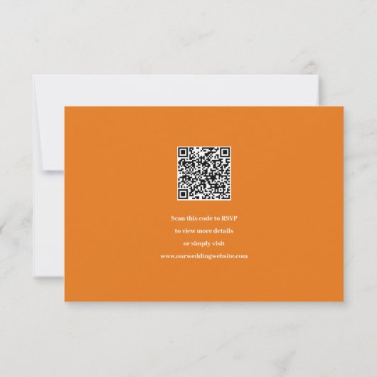 Abstract roze oranje leuke kleuren bruiloft RSVP-k RSVP Kaartje (Achterkant)