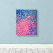 Abstract, roze, Paars en blauw, alcoholinkt Canvas Afdruk (Insitu (Houten vloer))