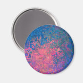 Abstract, roze, Paars en blauw, alcoholinkt Magneet (Voorkant / Achterkant)