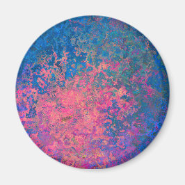 Abstract, roze, Paars en blauw, alcoholinkt Magneet