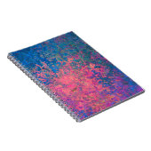 Abstract, roze, Paars en blauw, alcoholinkt Notitieboek (Rechterzijde)