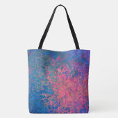Abstract, roze, Paars en blauw, alcoholinkt Tote Bag (Achterkant)