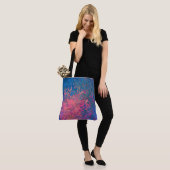 Abstract, roze, Paars en blauw, alcoholinkt Tote Bag (Op model)