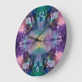 Abstract Roze Paars en Blauwgroen Grote Klok (Hoek)