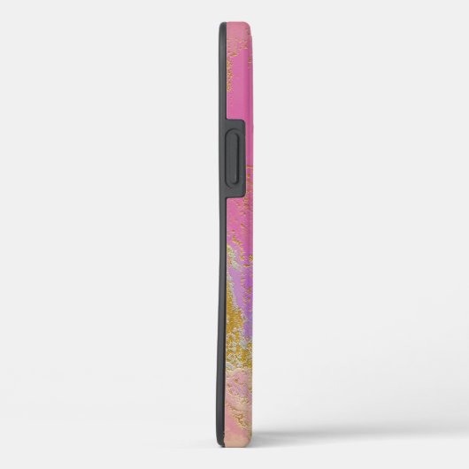 Abstract roze, paars en goud Case-Mate iPhone case (Achterkant / Rechts)