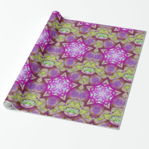 ABSTRACT ROZE PAARS FUCHSIA STER CADEAUPAPIER