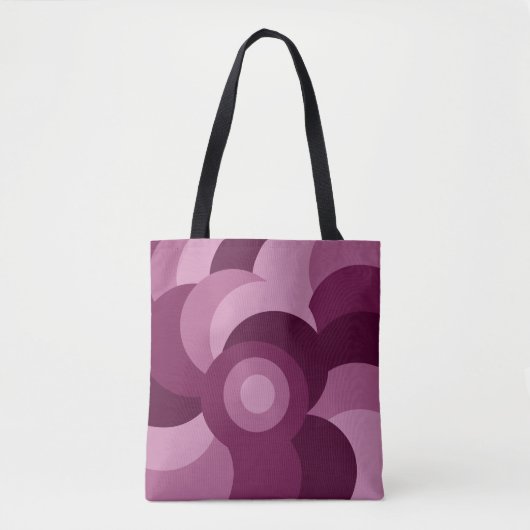 abstract roze paars geometrisch patroon tote bag (Voorkant)