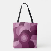 abstract roze paars geometrisch patroon tote bag (Achterkant)