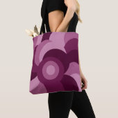 abstract roze paars geometrisch patroon tote bag (Dichtbij)