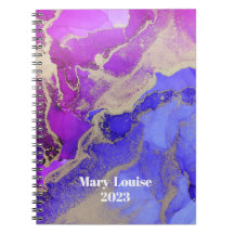 Abstract Roze Paars Gold Art-Notitieboek