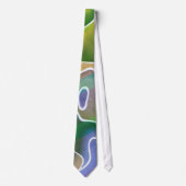 Abstract Roze, Paars, groen, blauw en wit Stropdas (Voorkant)