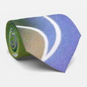 Abstract Roze, Paars, groen, blauw en wit Stropdas (Opgerold)