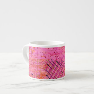 Abstract roze paars schilderij espresso kop